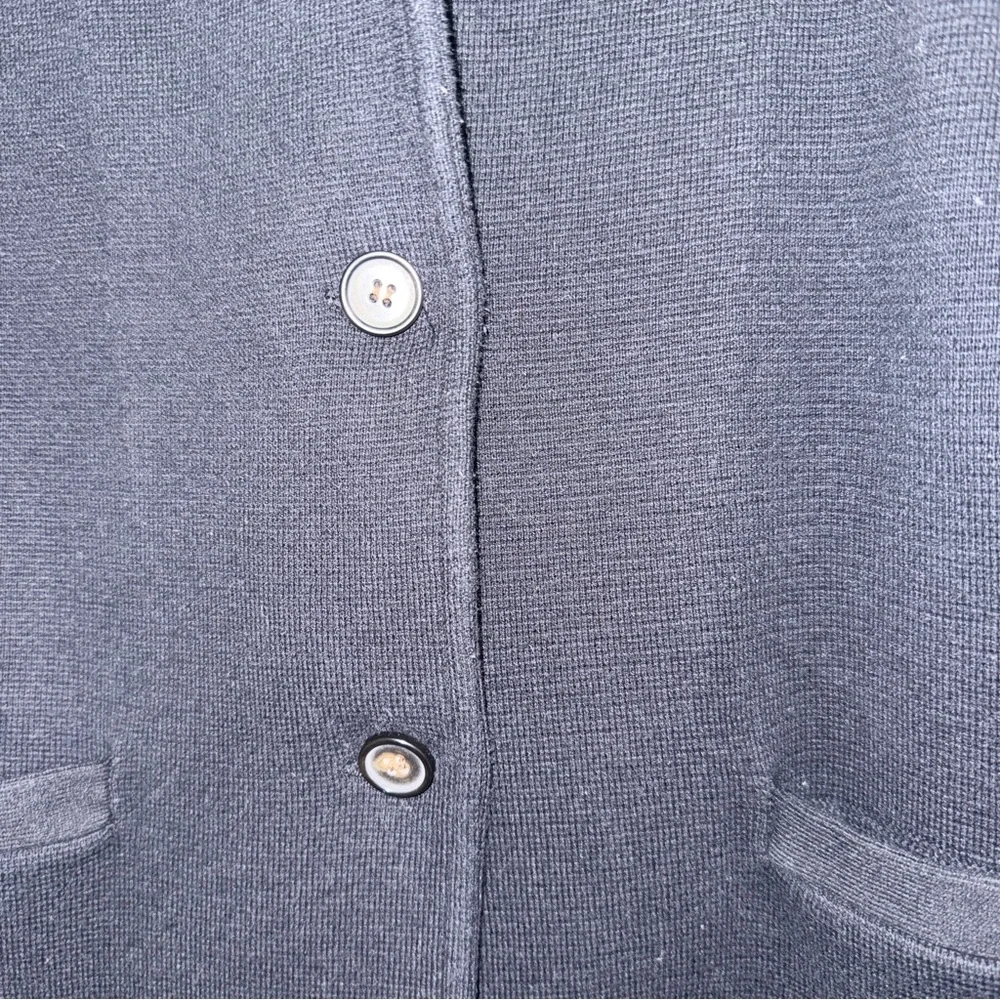 J. Crew Women's 100% Cotton Black Sweater Blazer Size M - Picture 5 of 7